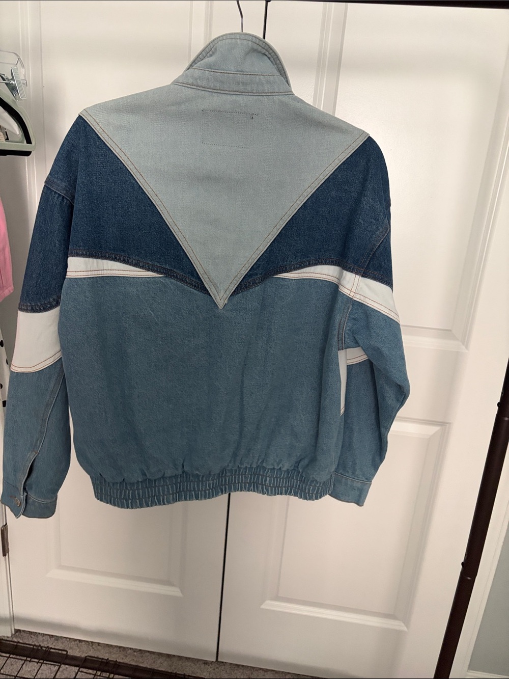 Signature8 Colorblock Jean Jacket in Light, Medium & Dark Blue - Picture 6 of 8